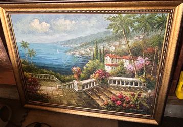Large oil painting framed art
