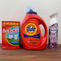 Tide bounce laundry bundle