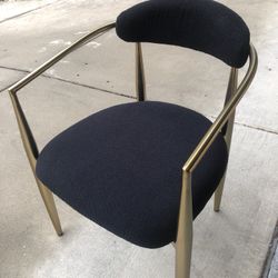 Gold Leg Dining Chairs 2pcs