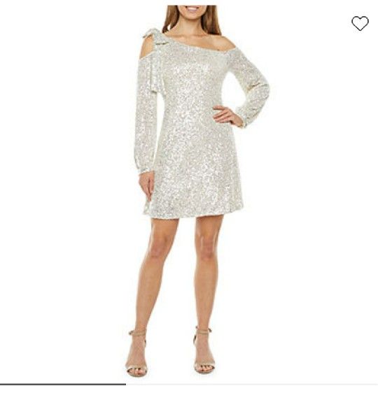 Long Sleeve Sequin Shift Dress