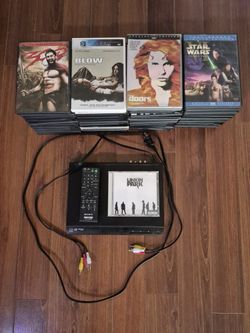 DVD Movie Bundle Lot 42 Titles Plus Sony DVD Player Remote Cables