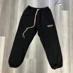 Fear of God Essentials Black Sweats size small fw24