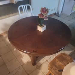 Dining room table with addition