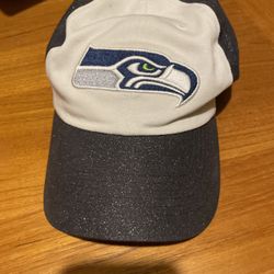 Women’s Glittery Seattle Seahawks Cap Adjustable Strap