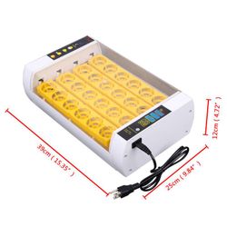 56 eggs Automatic Clear Digital Incubator Duck Bird Hatcher Temperature Control