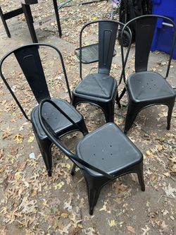 4 Metal Chairs