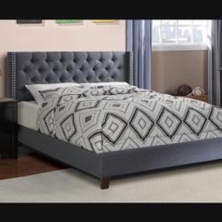 New Gray Queen Bed 