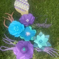 Flores decorativas sirenita