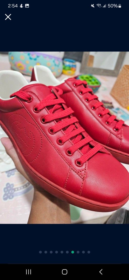 Gucci Ace Red Sneaker Shoes