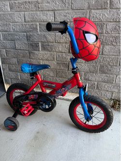 Spider-Man bike with training wheels