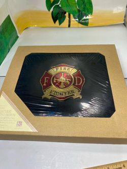 New firefighter leather bonded photo album