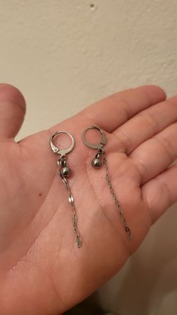 Pair of stainless steel earrings