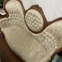 Vintage Sofa, Coffee Table And Two End Tables