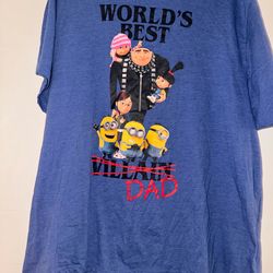 Ilumination Despicable Me World's Best Dad Gru & Minions Blue Graphic T-Shirt