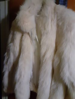 Men's White fur coat