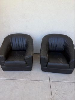 Black lounge chairs
