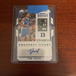 Tre Jones Duke/spurs Basketball Auto Card 