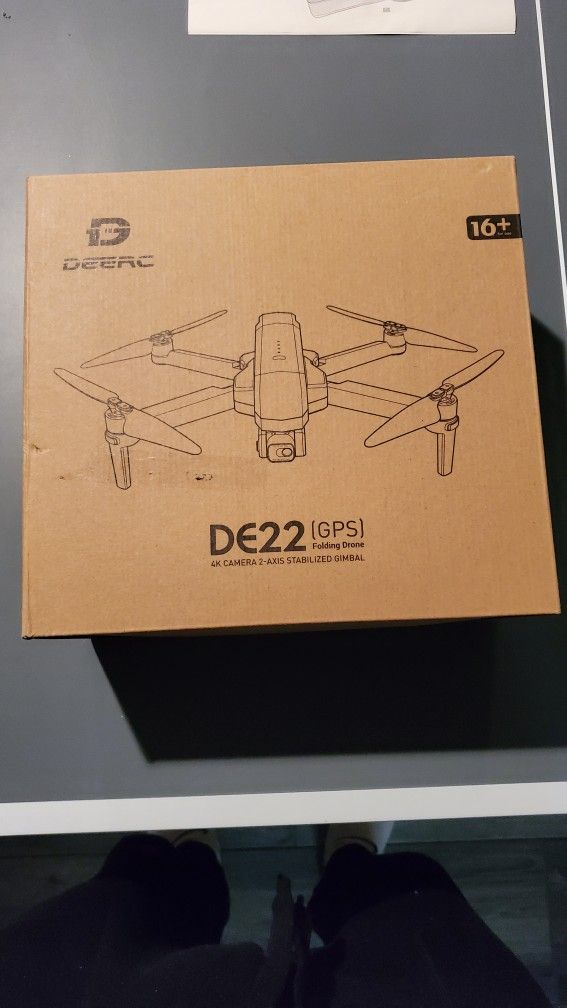 NEW - DEERC DE22 GPS Drone with 4K Camera 2-axis Gimbal EIS 5G Brushless 52Min