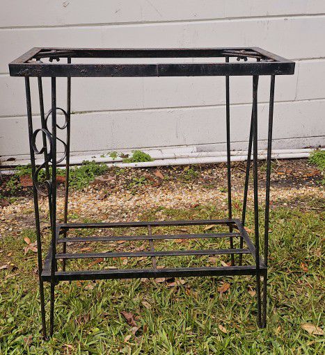 Vintage Wrought Iron Fish Tank Stand for 15 Gallon Fish Tank