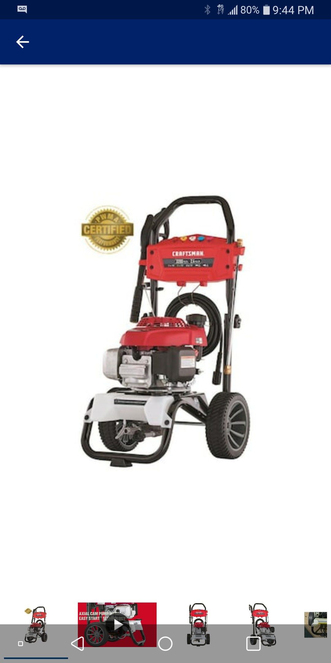 Brand new Craftsman 3200 psi with honda motor. Pressure washer