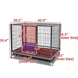 43 Inch Heavy Duty Dog Kennel Crate 