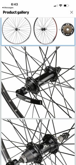 CyclingDeal MTB Bicycle Double Wall Rims 26" Wheelset - Front & Rear Mountain Bike Wheels - Compatible with Shimano MF-TZ500 Freewheel