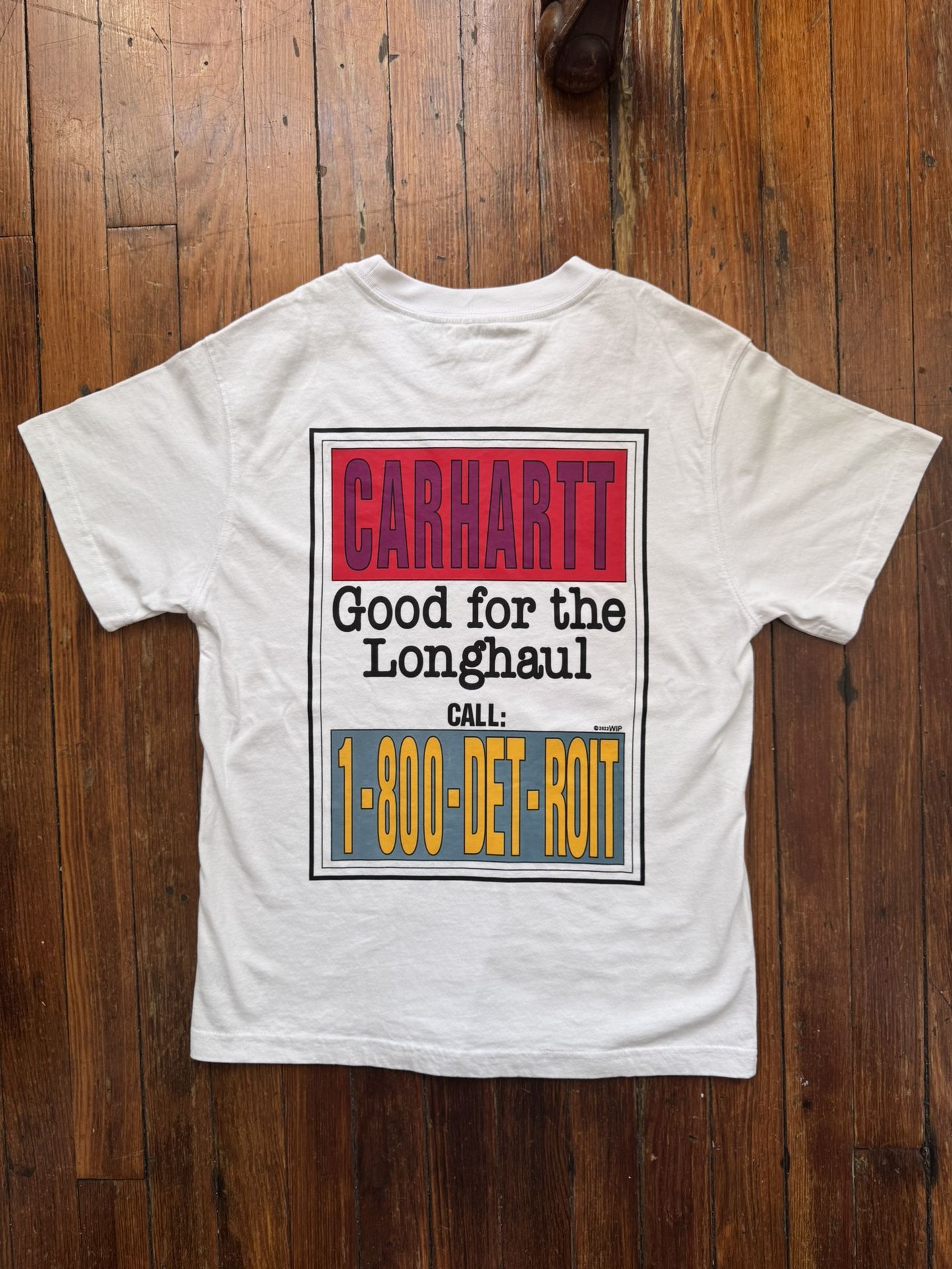 Carhartt wip good for the longhaul white tee size s