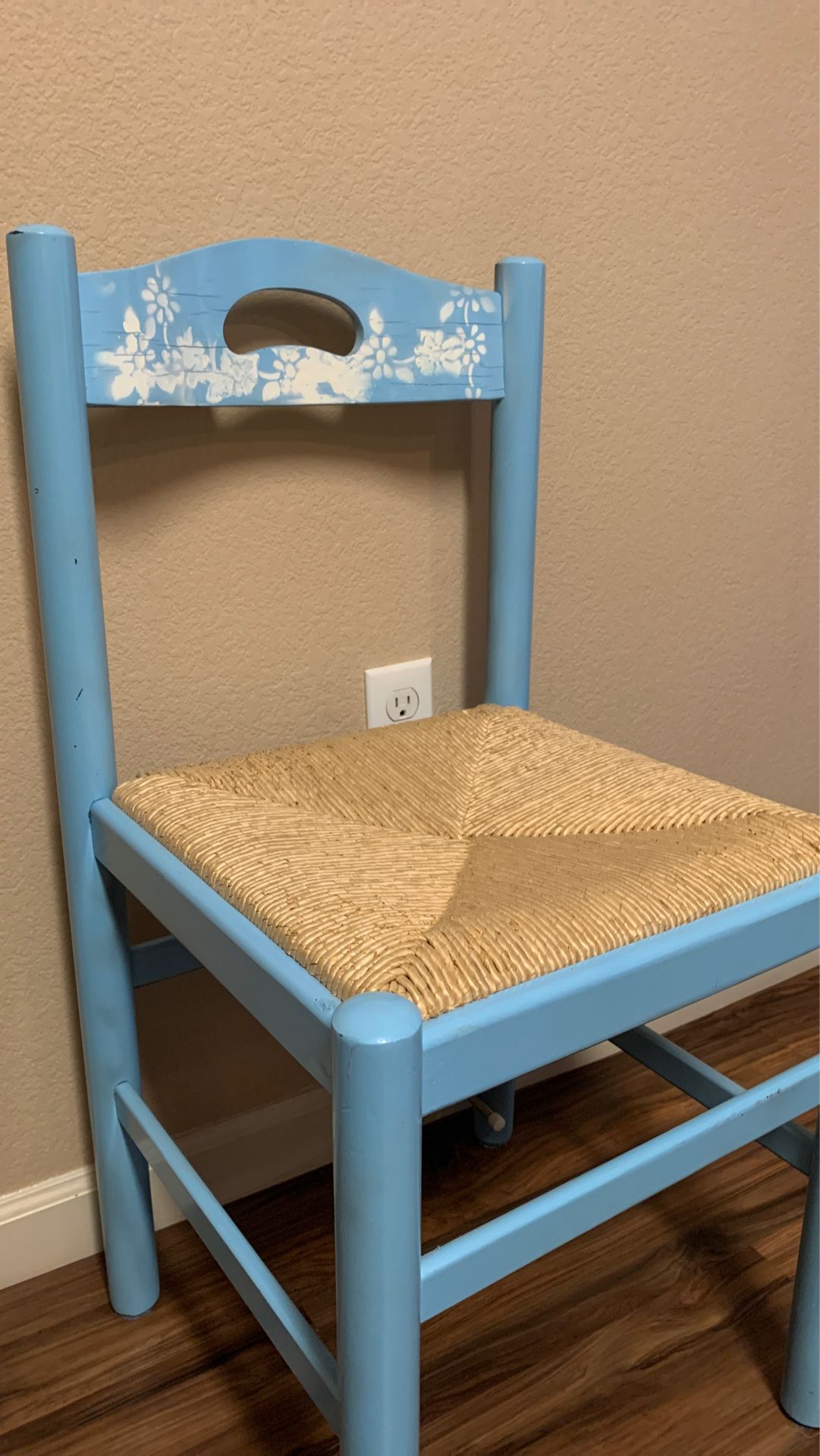 16 length 30 inch height blue chair new straw wood wooden for home