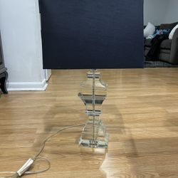 Navy Upholstered Lamp