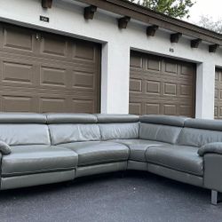 Couch/Sofa Sectional - Leather - Recliners - Gray - Delivery Available 🚛