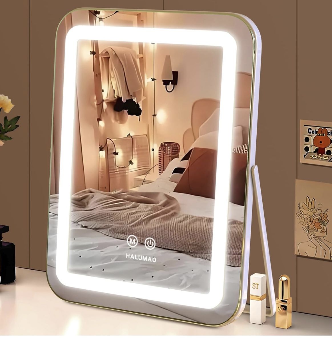Lighted Makeup Mirror – Adjustable & Bright!