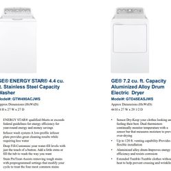 GE Washer/Dryer