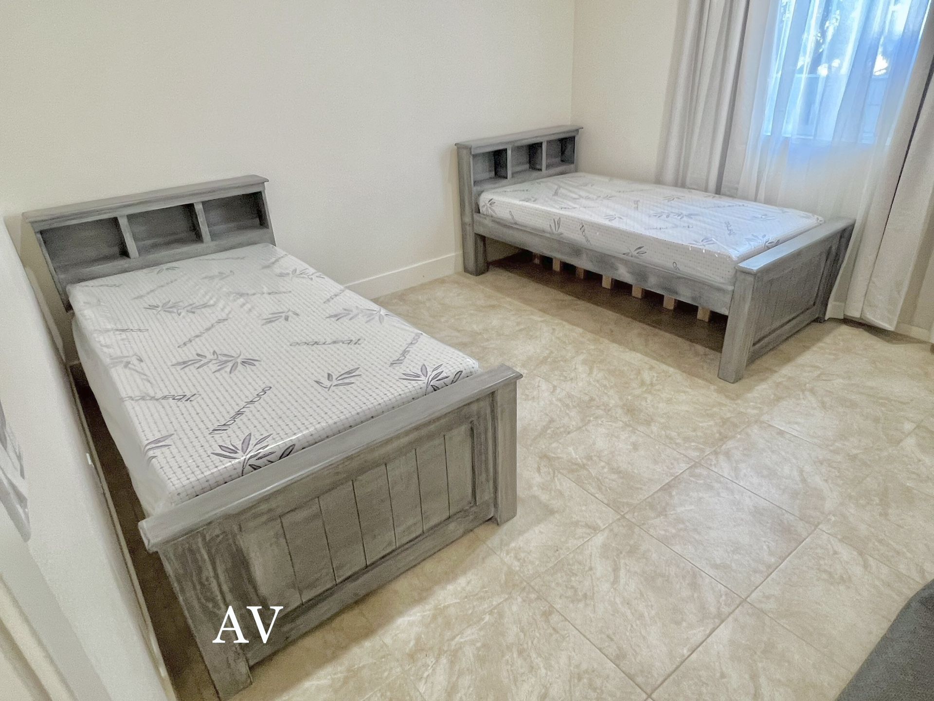 2 Twin Beds And Foam Mattresses