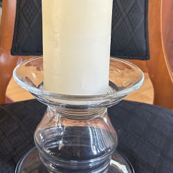 Partylite STUDIO Clear Glass Pillar Holder/ Vase