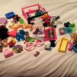Mattel Barbie Items And Other Girl Related Dolls And Such A Total Of 52 Pieces