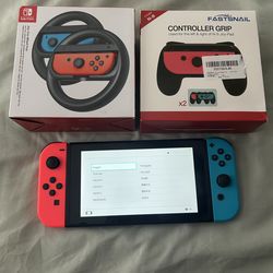 Nintendo switch V2 with accessories
