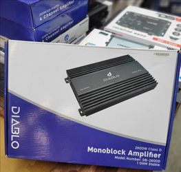 Diablo DB-2800D 1-CH Monoblock 2800W Max Class-D 1-Ohm Stable Car Amplifier
