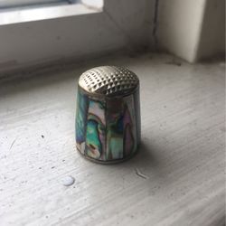 Sterling Silver Mexican Abalone Thimble