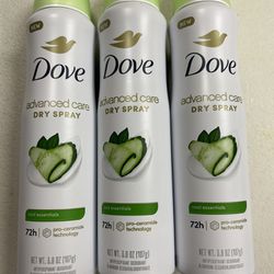 Dove Deodarant Advanced Dry Spray 75h Cool Essentials 3 Pack 