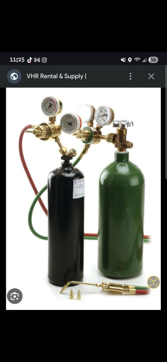 Oxygen And Acetalyn Tanks 