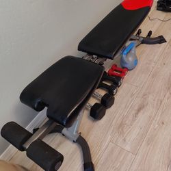 Work Out Bench Kettlebell And Weight Set