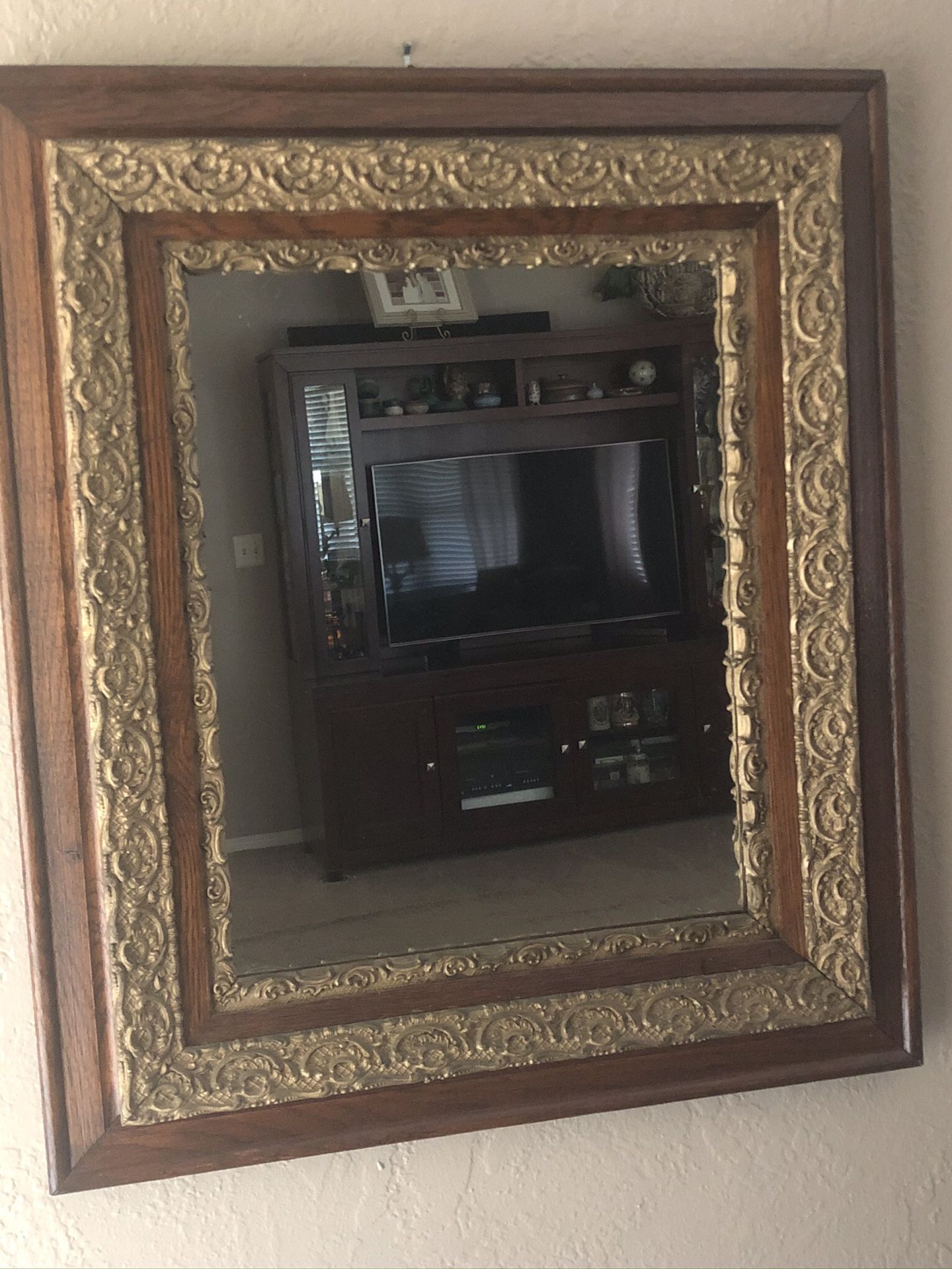 Antique Oak Mirror