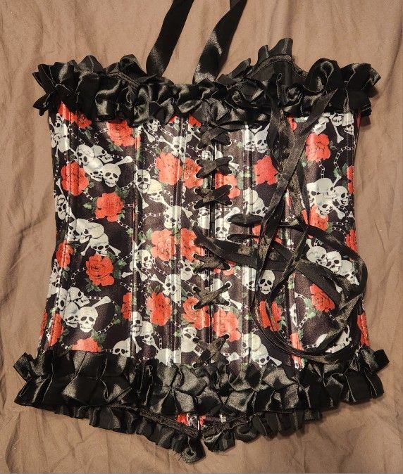 Skulls and Roses Corset