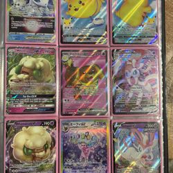 44 Pokemon Cards + Binder