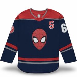 Marvel Spider-Man Hockey Jersey – Men’s Large Navy & Red