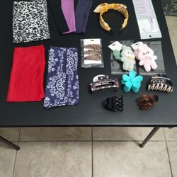 18 Piece Lot of hair clips / headbands / shower comb, Labubu all for one low price