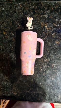 Disney Halloween Pink Tumbler with Straw