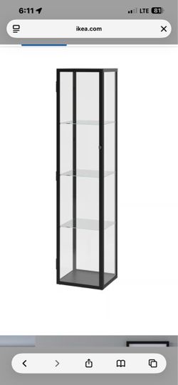 IKEA Glass Display Cabinet Black