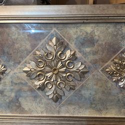 Vintage Medallion Rustic 3D Wall Hanging 55 X 31 Cottage Decor