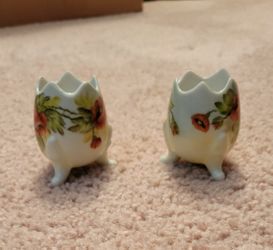 Floral Eggshell Ceramic Vases